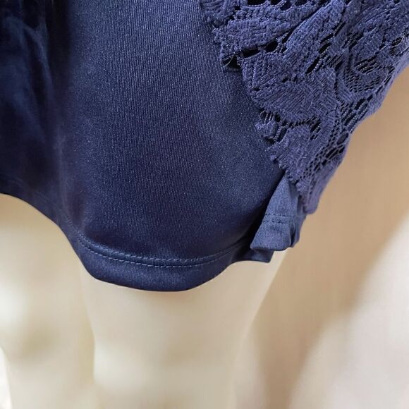 STRETCH Blue Lace Dress Long Sleeves 🌻 - Picture 4 of 8